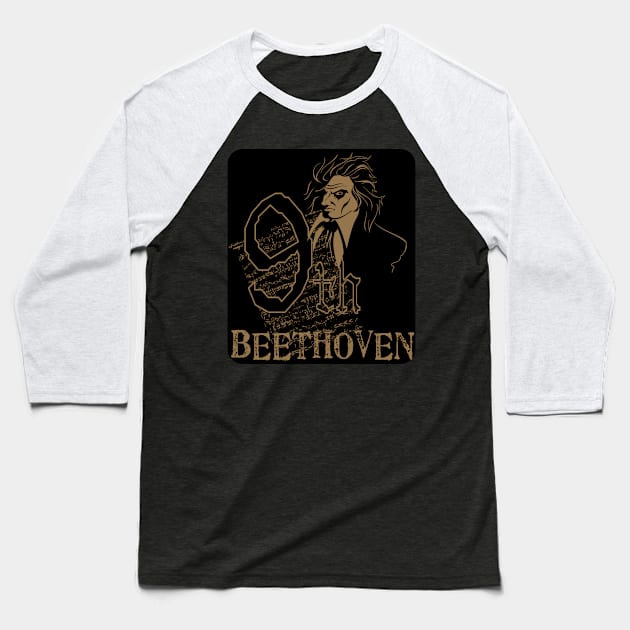 beethoven Baseball T-Shirt by tecnotequila